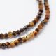 Natural Beads of the Tiger Eye 2 mm., 1 strand AK1718