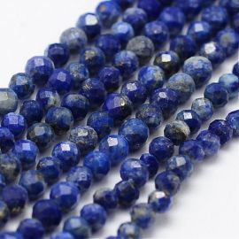 Natürliche Lapislazuli-Perlen 2 mm, 1 Strang für Schlüssel in Blau