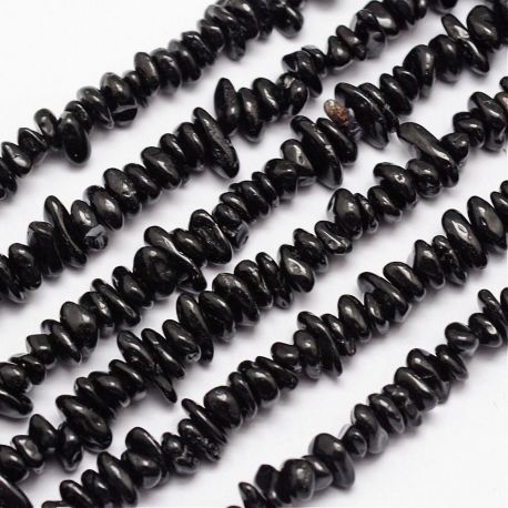 Dabīgas melnas Spinel mikroshēmas 4-12x4-12 mm., 1 dzīsla AK1721