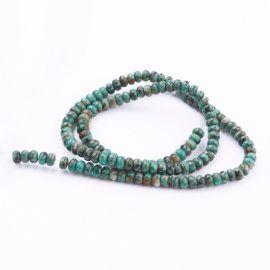 Natürliche afrikanische türkisfarbene Perlen 4x2,5 mm, 1 Strang
