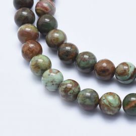Natürliche grüne Opalperlen 8 mm, 1 Strang