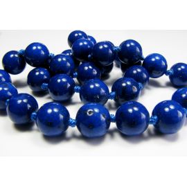 Lapislazuli-Perlen dunkelblau, runde Form 10 mm