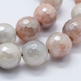 Natural Solar Stone Beads Cover Coating 7.5-8 mm., 1 strand 
