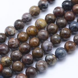 Natural Pietersite beads 6 mm., 1 strand 