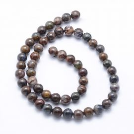Natural Pietersite beads 7.5-8 mm., 1 strand 