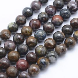 Dabīgas Pietersite krelles 7,5-8 mm., 1 dzīsla AK1724