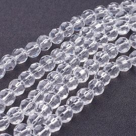 Glass beads transparent 10 mm., 1 strand