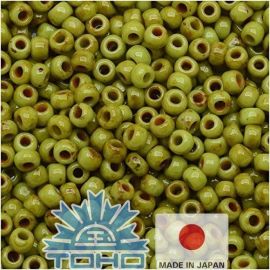 TOHO® Seed Beads HYBRID Sour Apple - Picasso 11/0 (2.2 mm) 10 g.