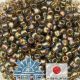 TOHO® Besier Gold-Lined Rainbow Black Diamond 11/0 (2.2 mm) 10 g.