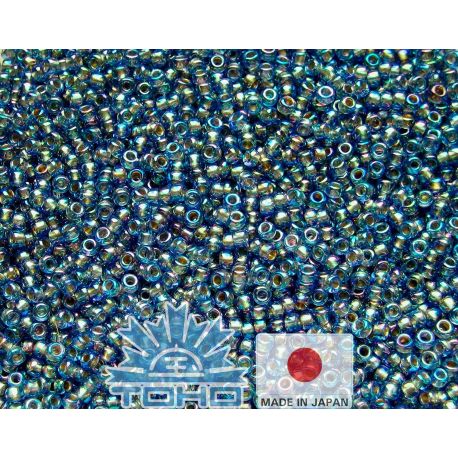 TOHO® seemnehelmed kullaga kaetud vikerkaar Lt Sapphire 11/0 (2,2 mm) 10 g. TR-11-997