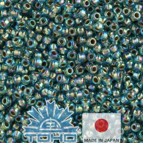 TOHO® Besier kullavoodiga vikerkaar Aqua 11/0 (2,2 mm) 10 g. TR-11-995
