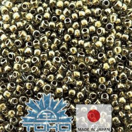 TOHO® Besier Goldgefütterter schwarzer Diamant 11/0 (2,2 mm) 10 g.