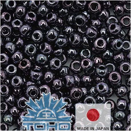 TOHO® Saatperlen Metallic Amethyst Gun Metal 11/0 (2,2 mm) 10 g. TR-11-90