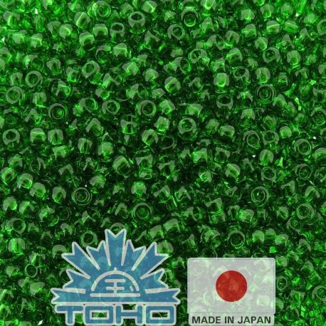 Бисер TOHO® Seed Beads Transparent Grass Green 11/0 (2,2 мм) 10 г. TR-11-7B