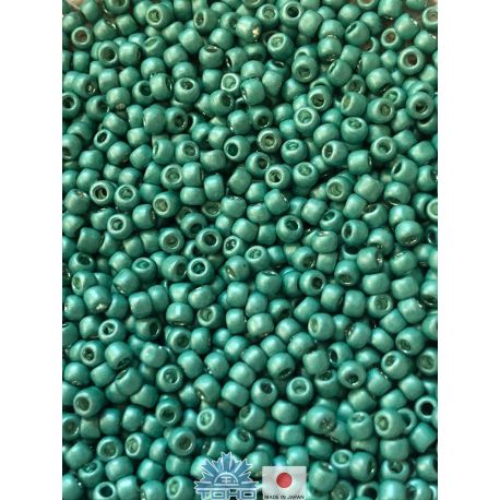 TOHO® Biseris Galvanized-Matte Lt Teal 11/0 (2,2 mm) 10 g. TR-11-561F