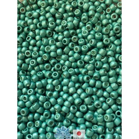 TOHO® sēklu krelles, cinkots-matēts, Lt Teal 11/0 (2,2 mm) 10 g. TR-11-561F