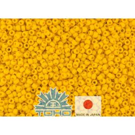 TOHO® Seed Beads Opaque-Frosted Sunshine 11/0 (2.2 mm) 10 g.