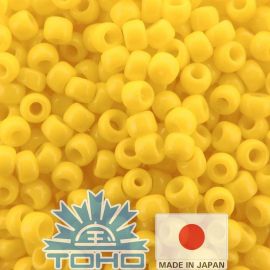 TOHO® Samenkügelchen Opaque Sunshine 11/0 (2,2 mm) 10 g, 1 Beutel für schlüsselreiches Gelb