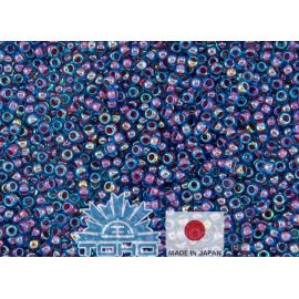TOHO® Seed Beads Inside-Color Aqua/Oxblood-Lined 11/0 (2.2 mm) 10 g. TR-11-381