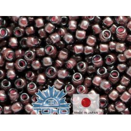Бисер TOHO® Seed Beads, внутренний цвет, блестящий черный бриллиант / розовая подкладка, 11/0 (2,2 мм), 10 г.