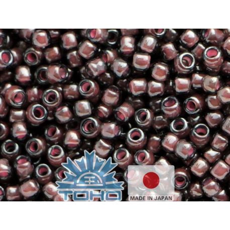 TOHO® Samenkügelchen Innenfarbe glänzend schwarzer Diamant / rosa gefüttert 11/0 (2,2 mm) 10 g. TR-11-367