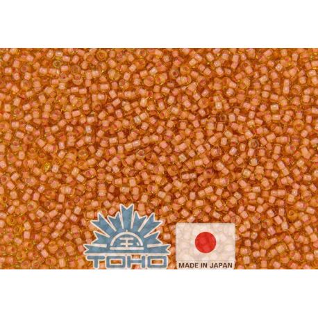 TOHO® Samenkügelchen Innenfarbe Lt Topaz / Pfirsichgefüttert 11/0 (2,2 mm) 10 g. TR-11-301