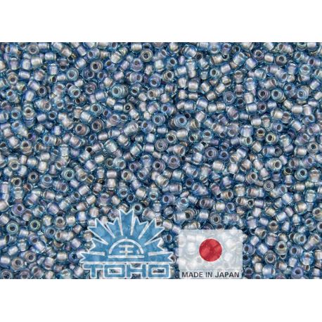 Бисер TOHO® Seed Beads Inside-Color Aqua / Lavender-Lined 11/0 (2,2 мм), 10 г. TR-11-277