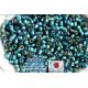 TOHO® Seed Beads Inside-Color Crystal/Metallic Teal-Lined 11/0 (2.2 mm) 10 g. TR-11-270