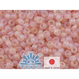 TOHO® Seed Beads Transparent-Rainbow-Frosted Rosaline 11/0 (2.2 mm) 10 g.