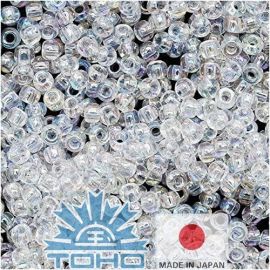 TOHO® sēklu krelles caurspīdīgs varavīksnes kristāls 11/0 (2,2 mm) 10 g. TR-11-161