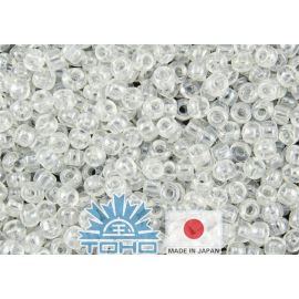 TOHO® sēklu krelles caurspīdīgi spīdīgs kristāls 11/0 (2,2 mm) 10 g. TR-11-101