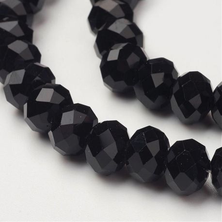 Glass beads, 10x7 mm, 1 strand KK0341