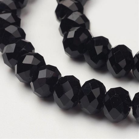 Stikliniai karoliukai, 10x7 mm, 1 gija KK0341
