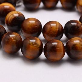 Natural Beads of the Tiger Eye, 20 mm, 1 strand 