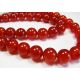 Carneol beads, red-orange, round shape 4 mm