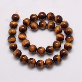 Natürliche Perlen des Tigerauges, 16 mm, 1 Strang