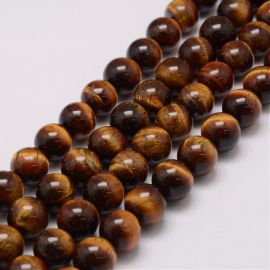Natural Beads of the Tiger Eye, 16 mm, 1 strand 