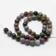 Natural Indian Aat beads, 14 mm, 1 strand AK1753