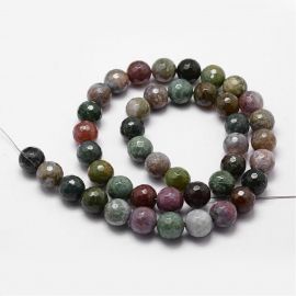 Natural Indian Aat beads, 14 mm, 1 strand 