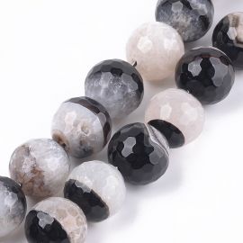 Agāta un kvarca pērles, 19-20 mm, 1 dzīsla