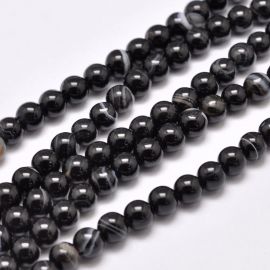 Natural Striped Agate beads, 16 mm, 1 strand
