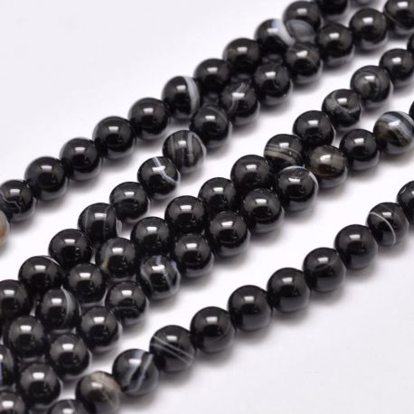 Natural Striped Agate beads, 16 mm, 1 strand AK1775