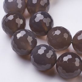 Looduslikud halli ahhaadi helmed 1 tk, 18 mm