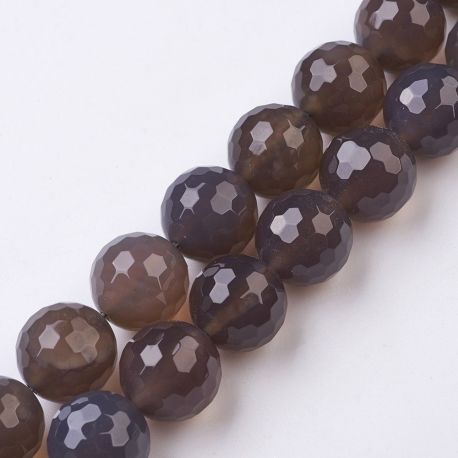 Natural Grey Agate beads 1 pcs, 18 mm AK1772