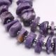 Natural Charoite beads 4 pcs, 9-18x2-5 mm, 1 bag AK1778