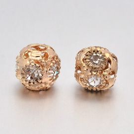 Žalvarinis intarpas su akutėmis 2 vnt, 8 mm, 1 maišelis II0479