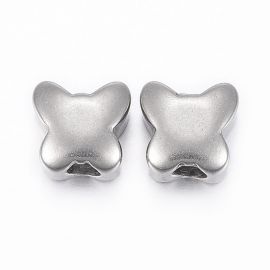 Stainless steel 304 spacer "Butterfly" 2 pcs, 10x10x6 mm, 1 bag
