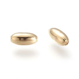 Misiņa apzeltīta 18K starplika 4 gab., 8x4 mm, 1 soma II0468