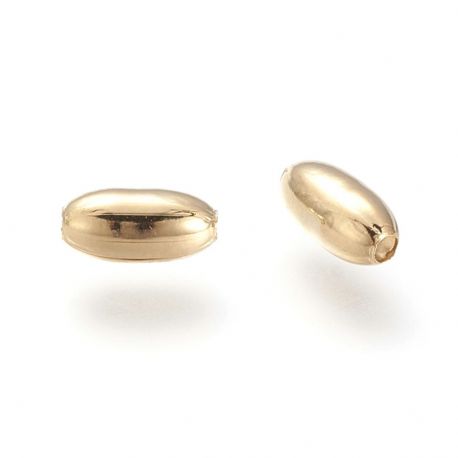 Messingist kullatud 18K vaherõngas 4 tk, 8x4 mm, 1 kott II0468