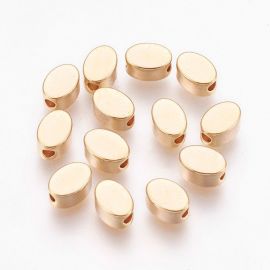 Brass gold-plated spacer 4 pcs, 6x4x3 mm, 1 bag